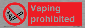 Vaping prohibited